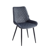 Adama Dining Chair - Grey Velvet